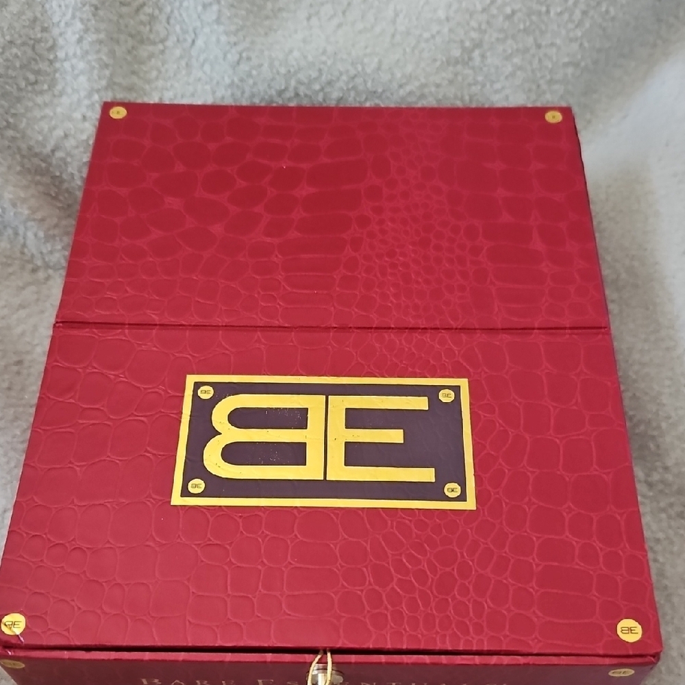 Bare Minerals Elegant Red Decorative Box with Gold Accents